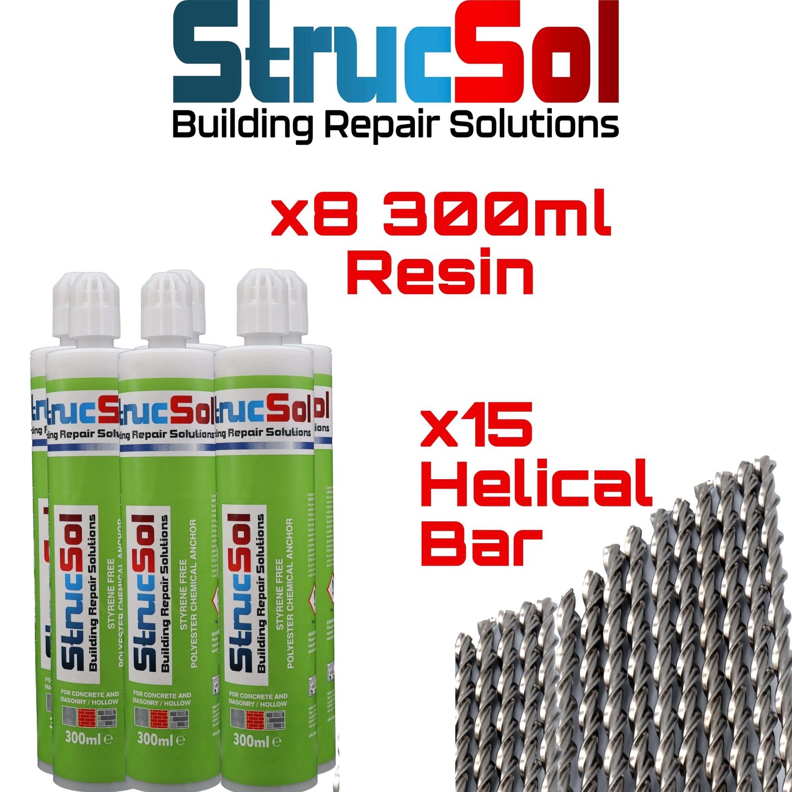 300ml Helical Bar Crack Stitch Kit (variations).