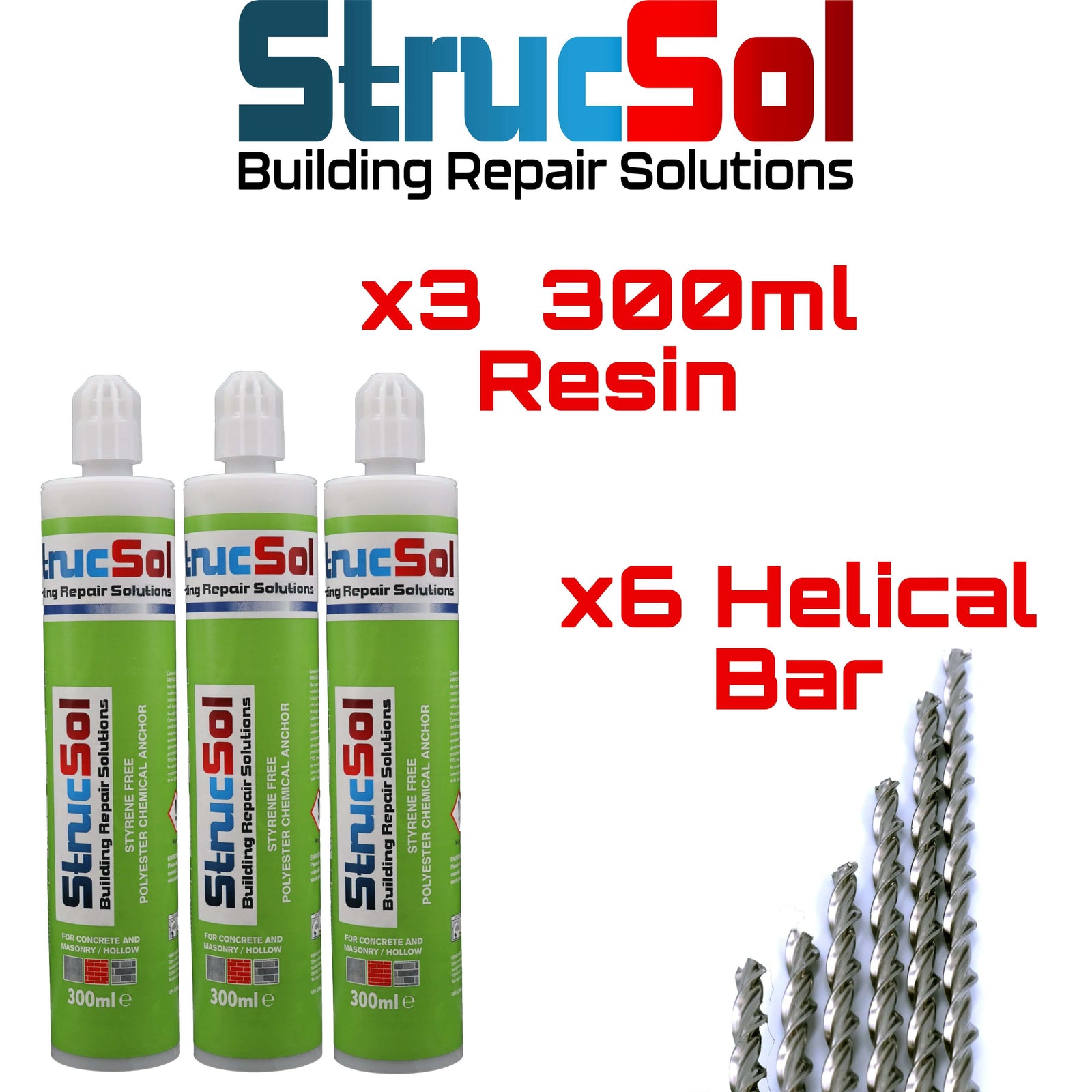 300ml Helical Bar Crack Stitch Kit (variations).