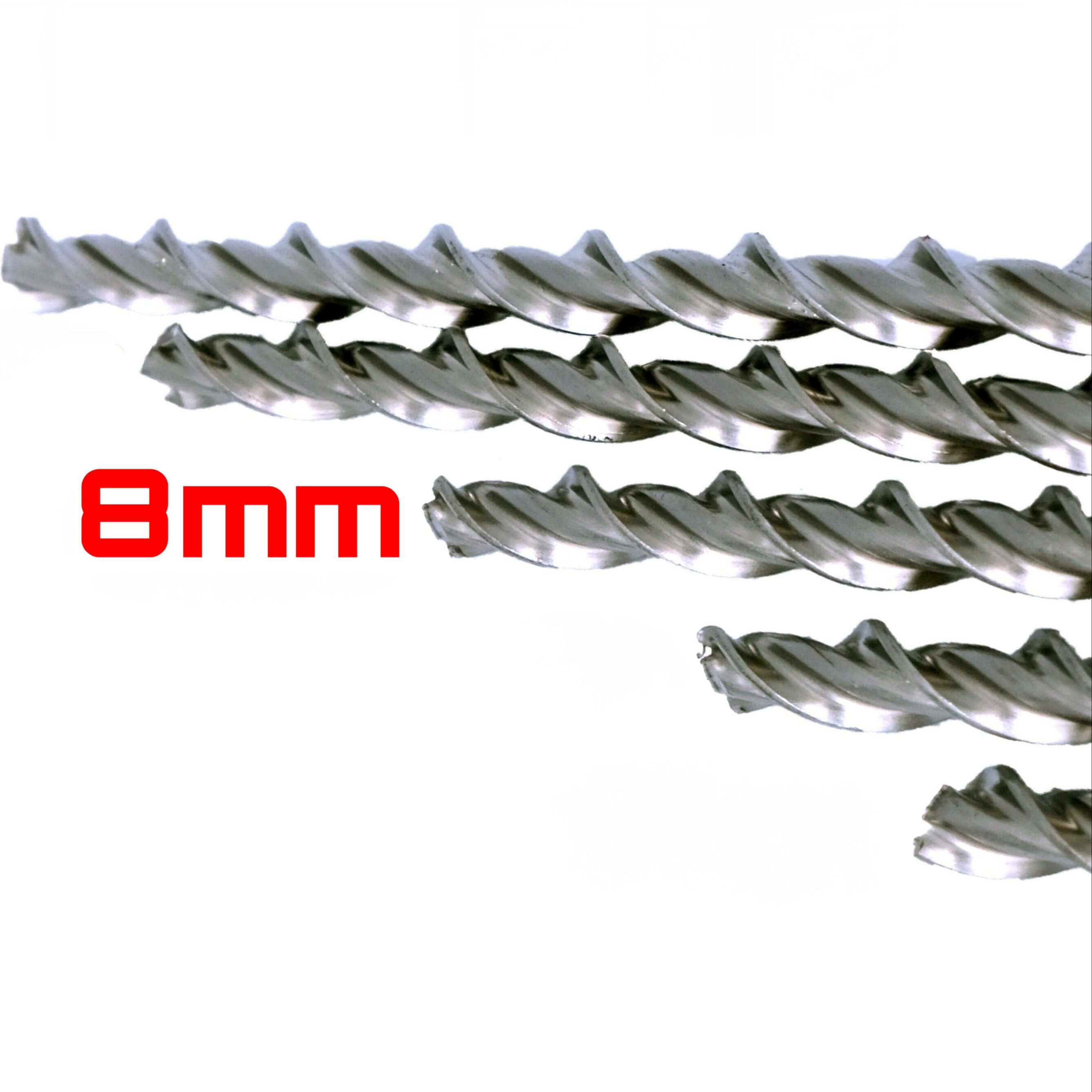 8mm Heavy Duty Crack Stitching Helical Bars x 1m