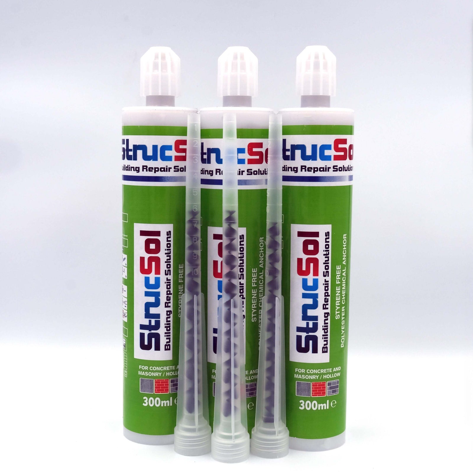 Strucsol 300ml Polyester Resin tubes.
