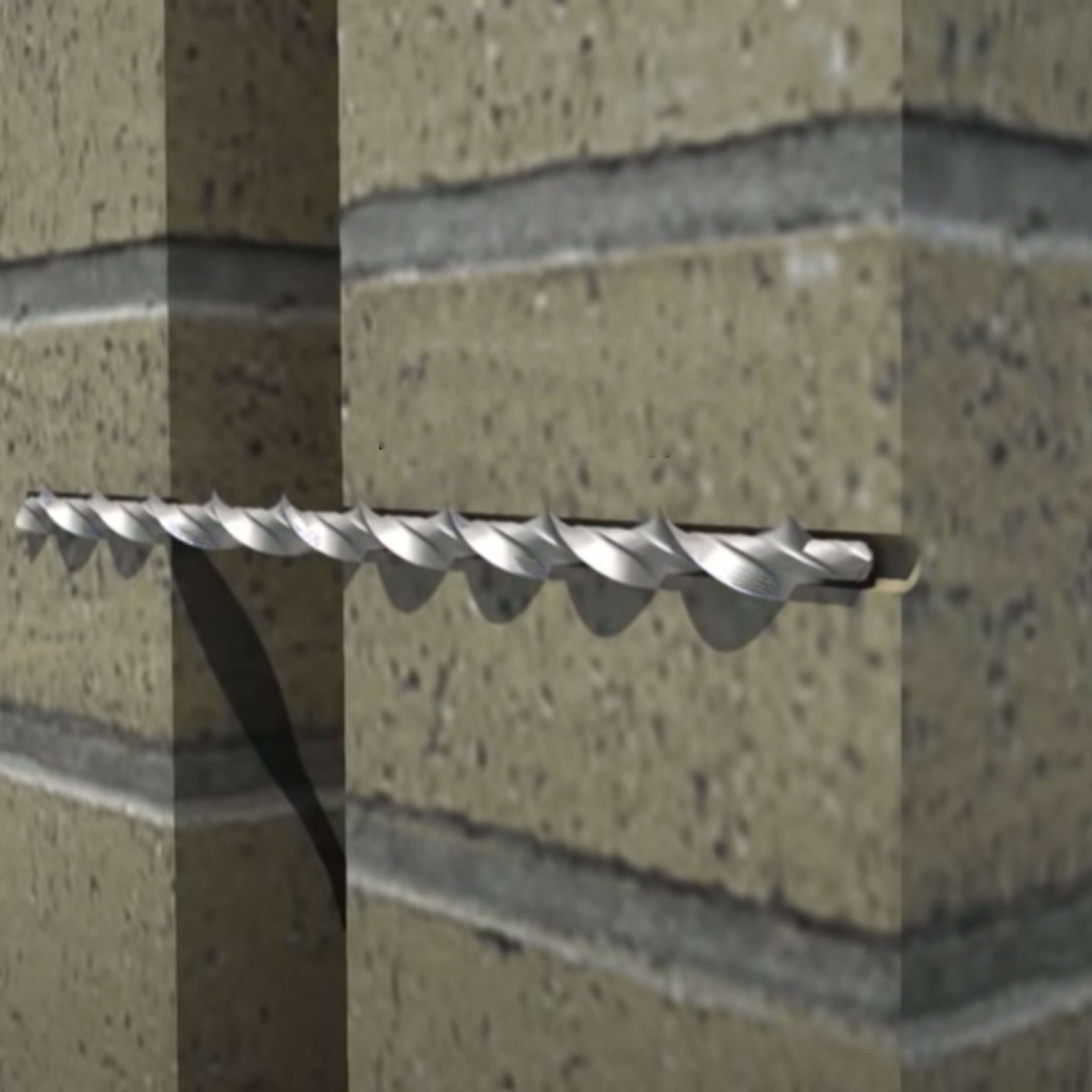 Graphic interpretation of wall tie in a cavity wall