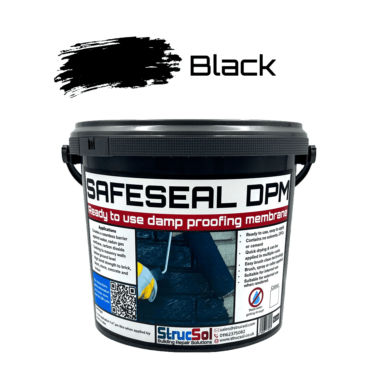 Strucsol DPM Damp Proof membrane for waterproofing damp proofing application by brush, sprayer or roller