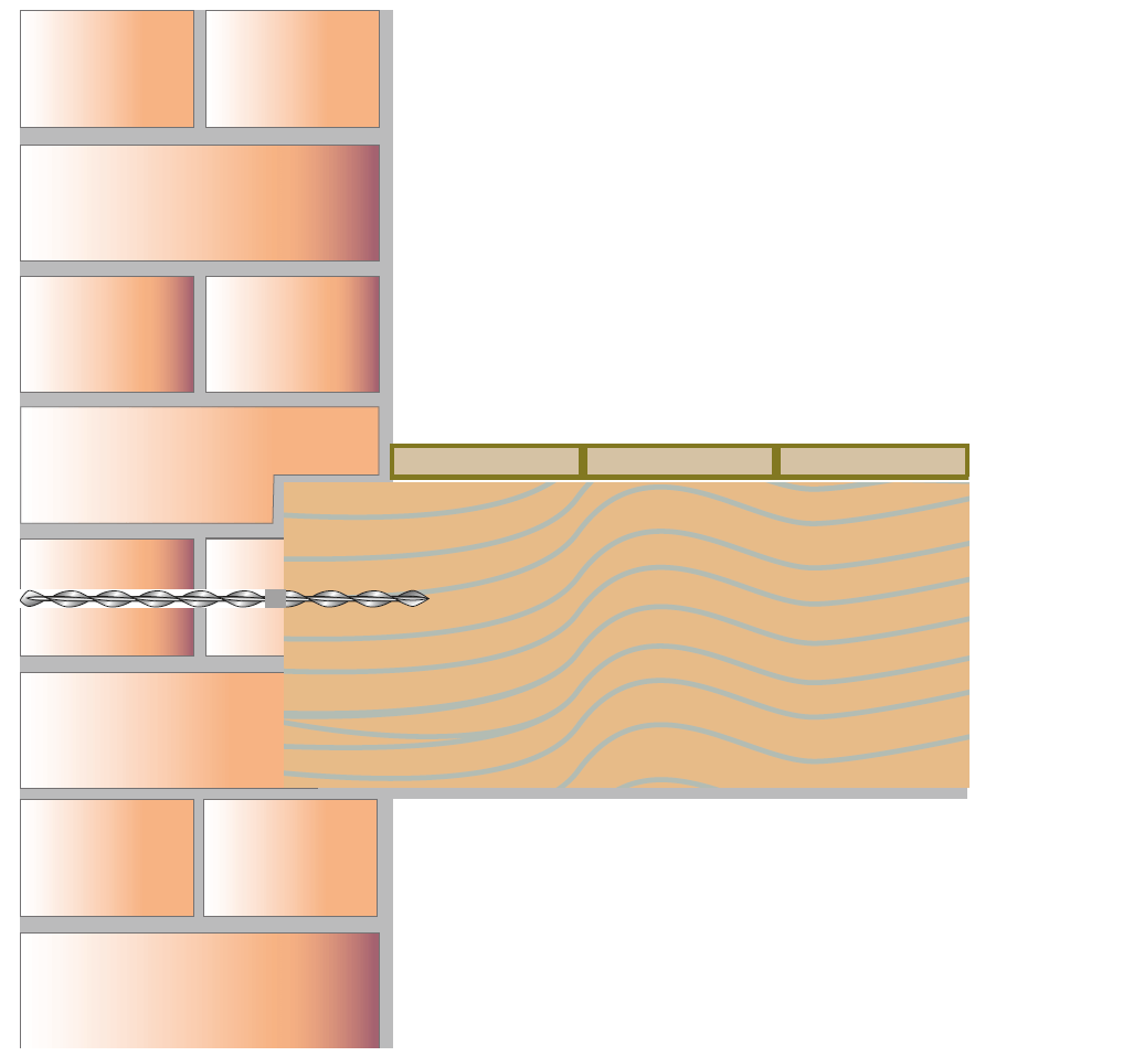 Joist end lateral restraint tie for bowed wall repair
