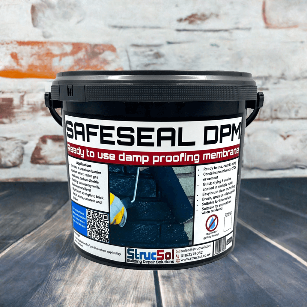 Strucsol DPM Damp Proof membrane for waterproofing damp proofing application by brush, sprayer or roller